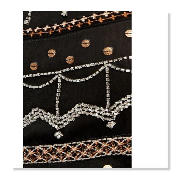 ✨ FREE PEOPLE ✨ NEW! Camille Embroidered Open-Back Camisole - [Small, Black] - Picture 3 of 14